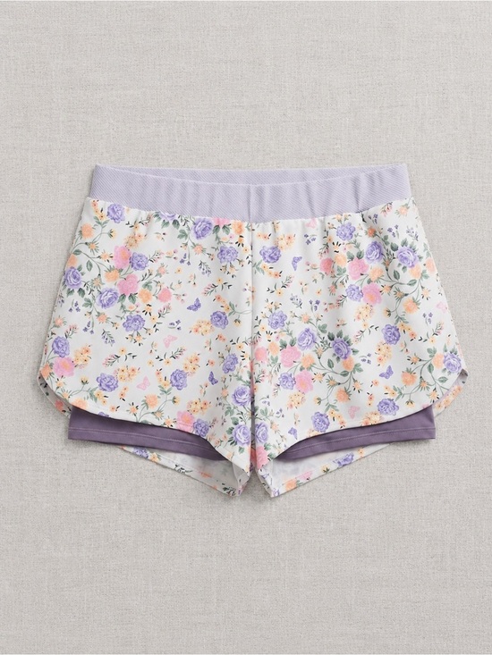 Maaji Pants - Maaji Lavender Floral Athletic Shorts